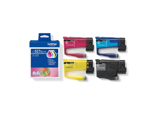 Brother LC527XL Value Pack - 4-pack Høy ytelse svart, gul, cyan, m...