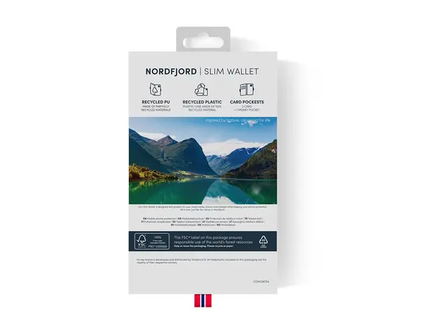 KEY Nordfjord - Lommebok for mobiltelefon polyuretanlær, 100 % res...