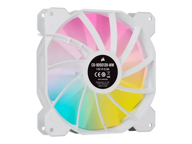 CORSAIR iCUE SP140 RGB ELITE - Kabinettvifte - 140 mm - hvit (en p...