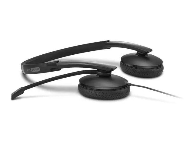 Lenovo - VoIP-håndsett on-ear kablet USB-C svart