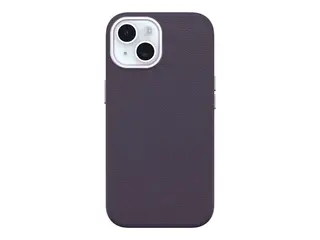 OtterBox Symmetry Series - Baksidedeksel for mobiltelefon MagSafe-samsvar - kaktuslær, polyuretan - plomme luksus - for Apple iPhone 15