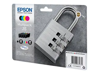 Epson 35 Multipack - 4-pack - svart, gul, cyan, magenta original - blære med RF/lyd-alarm - blekkpatron - for WorkForce Pro WF-4720, WF-4720DWF, WF-4725DWF, WF-4730, WF-4730DTWF, WF-4740, WF-4740DTWF
