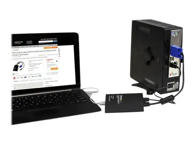 StarTech.com USB Crash Cart Adapter - File Transfer & Video - Port...