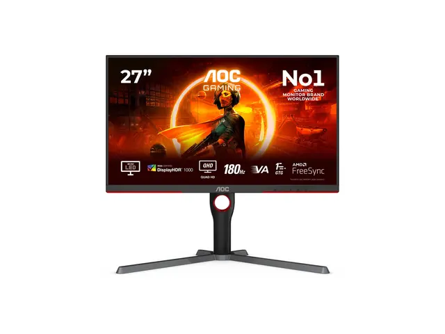 AOC Gaming Q27G3XMN/BK - LED-skjerm gaming 27" 2560 x 1440 QHD @ 1...