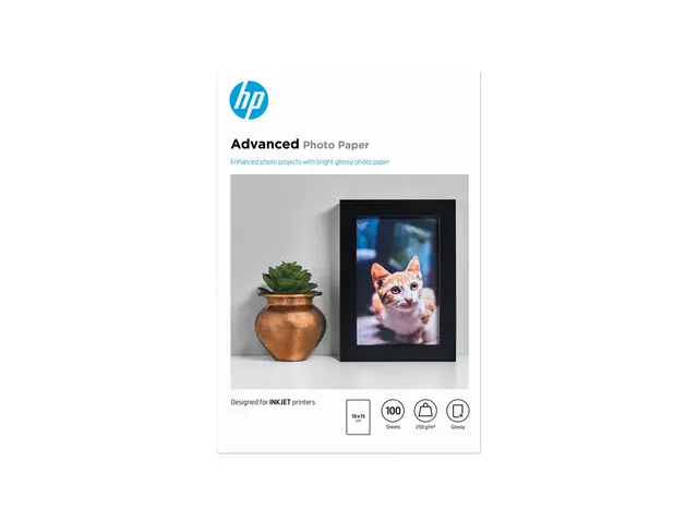 HP Advanced Glossy Photo Paper - Blank - 100 x 150 mm - 250 g/m² -...