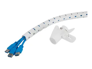 Neomounts - Kabelstyringsmuffe for 1-5 cables, universal - hvit - 2 m