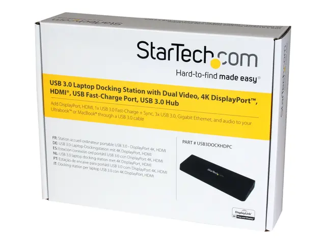 StarTech.com USB 3.0 Docking Station Dual Monitor with HDMI & 4K D...