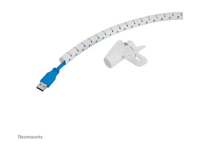 Neomounts - Kabelstyringsmuffe for 1-3 cables, universal hvit 2 m