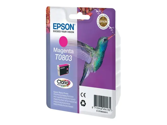 Epson T0803 - Magenta - original - blære med RF/lyd-alarm - blekkp...