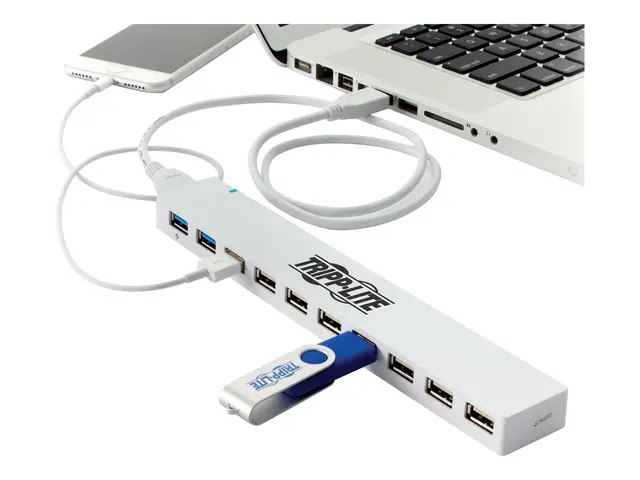 Eaton Tripp Lite series 10-Port USB 3.0 / 2.0 Combo Hub - Charging...