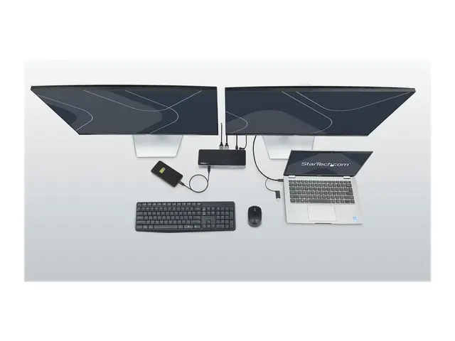 StarTech.com USB-C & USB-A Dock, Hybrid Universal Laptop Docking S...