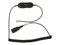 Jabra GN1216 - Hodetelefonkabel RJ-9 hann til Quick Disconnect hann - 2 m - for Avaya one-X Deskphone Edition 96XX; Jabra GN 2000, GN1900, GN2000; BIZ 2400 3in1, GN2000