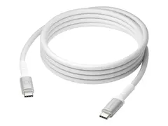 dbramante1928 re-charge it - USB-kabel - USB-C (hann) til USB-C (hann) 2 m - flettet, USB Power Delivery (240 W), 100 % resirkulert plast - hvit