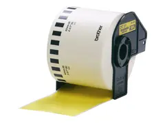 Brother DK44605 - Fjernbart adhesiv gul - Rull (6,2 cm x 30,5 m) 1 rull(er) merkelapper - for Brother QL-1050, 1060, 500, 550, 560, 570, 580, 650, 700, 710, 720