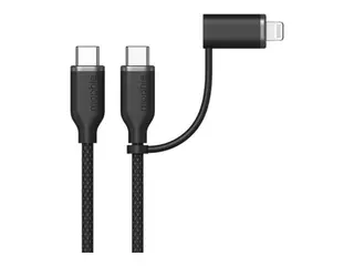 mophie charge stream - USB-kabel - 24 pin USB-C (hann) til 24 pin USB-C (hann) 1 m - USB Power Delivery (60W) - hvit