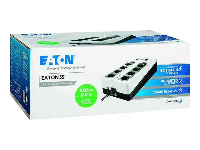 Eaton 3S 850 - UPS - AC 220-240 V - 510 watt - 850 VA - enkeltfase...