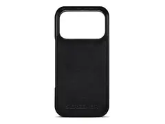 Screenor Lumo - Baksidedeksel for mobiltelefon MagSafe-samsvar - ekte skinn, termoplast-polyuretan (TPU) - svart - for Apple iPhone 17 Pro