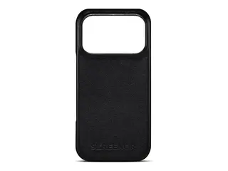 Screenor Lumo - Baksidedeksel for mobiltelefon MagSafe-samsvar - ekte skinn, termoplast-polyuretan (TPU) - svart - for Apple iPhone 17 Pro