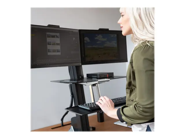 Ergotron WorkFit-S Dual Workstation - Stående skrivebordomformer r...