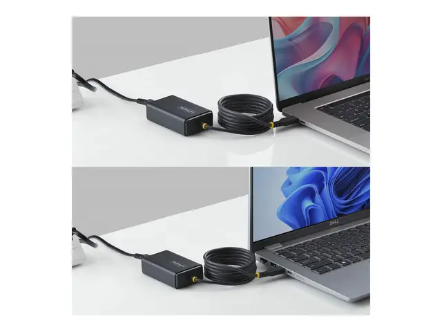 StarTech - USB-C-strømadapter med 1,5 m festet USB-C-kabel AC 110-...