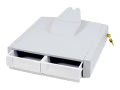 Ergotron StyleView Primary Storage Drawer, Double Monteringskomponent (skuffmodul) - låsbar - medisinsk - grå, hvit - vognmonterbar