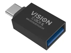 Vision Professional - USB-adapter - 24 pin USB-C (hann) til USB-type A (hunn) USB 3.0 - svart