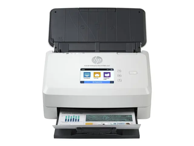 HP ScanJet Enterprise Flow N7000 snw1 - Dokumentskanner CMOS / CIS - Dupleks - 216 x 3100 mm - 600 dpi x 600 dpi - inntil 75 spm (mono) / inntil 75 spm (farge) - ADF (80 ark) - inntil 7500 skann pr. dag - USB 3.0, LAN, Wi-Fi(n) 