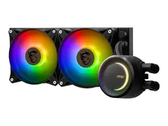 MSI MAG CORELIQUID E240 - V&#230;skekj&#248;lesystem for prosessor Radiatorst&#248;rrelse: 240 mm - (for: LGA1150, LGA1151, LGA1155, LGA1156, LGA1200, LGA1700, AM4, AM5) - kobbersokkel - 120 mm