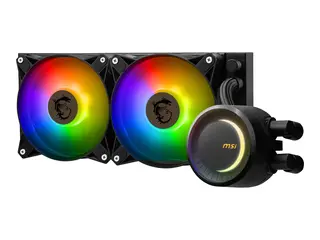 MSI MAG CORELIQUID E240 - V&#230;skekj&#248;lesystem for prosessor Radiatorst&#248;rrelse: 240 mm - (for: LGA1150, LGA1151, LGA1155, LGA1156, LGA1200, LGA1700, AM4, AM5) - kobbersokkel - 120 mm