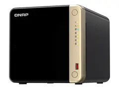 QNAP TS-464 - NAS-server - 4 brønner - 24 TB SATA 6Gb/s - HDD 16 TB x 4 - RAID 0, 1, 5, 6, 10, JBOD - RAM 8 GB - 2.5 Gigabit Ethernet - iSCSI støtte