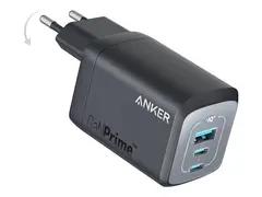 Anker Prime - Strømadapter - GaN AC 100-240 V - 67 watt - utgangskontakter: 3