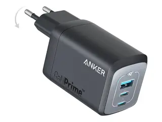 Anker Prime - Strømadapter - GaN AC 100-240 V - 67 watt - utgangskontakter: 3