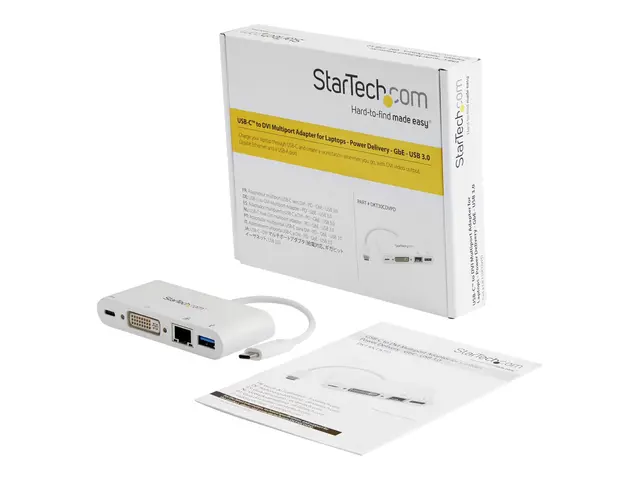 StarTech.com USB C Multiport Adapter, USB-C to DVI-D (Digital) Vid...