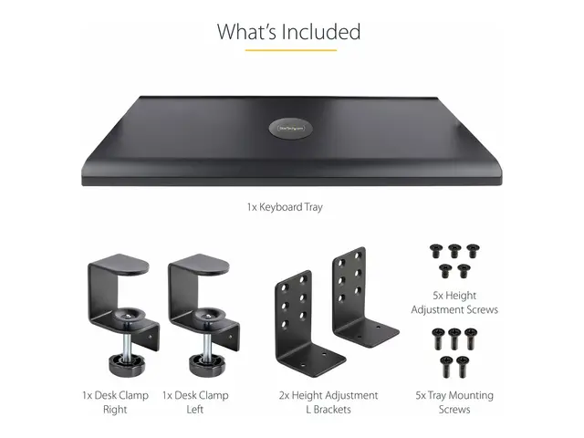 StarTech Under-Desk Keyboard Tray, Clamp-on Holder, Supports up to...