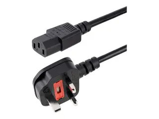 STARTECH.COM 1m 3ft UK Computer Power Cable BS 1363 to C13 18AWG 10A 250V Bla