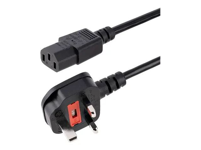 StarTech.com 3ft (1m) UK Computer Power Cable, BS 1363 to C13 Cord...