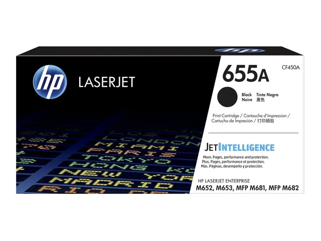 HP 655A - Svart original LaserJet tonerpatron (CF450A) for Color M...