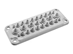 Schneider Spacial SF NSYAECPFLT25 Kabelinngangsmembran - type FL21 med 27 innganger - gr&#229;, RAL7035