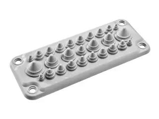 Schneider Spacial SF NSYAECPFLT25 - Kabelinngangsmembran type FL21 med 27 innganger - gr&#229;, RAL7035