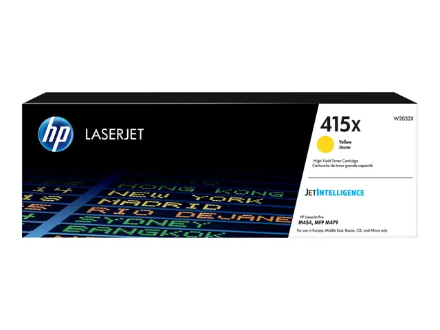 HP 415X - Høy ytelse gul original LaserJet tonerpatron (W2032X) fo...