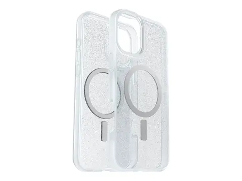 OtterBox React Series - Baksidedeksel for mobiltelefon MagSafe-samsvar - stjernest&#248;v (klart glitter) - for Apple iPhone 16 Plus
