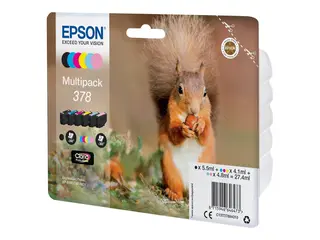 Epson Multipack 378 - 6-pack - svart, gul, cyan, magenta, lys magenta, lys cyan original - blister - blekkpatron - for Expression Home XP-8605, XP-8606; Expression Photo XP-8500, XP-8505, XP-8700