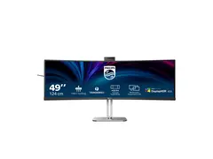 Philips 49B2U6903CH - 6000 Series LED-skjerm - kurvet - 49&quot; (48.8&quot; synlig) - 5120 x 1440 SuperWide @ 100 Hz - VA - 500 cd/m&#178; - 3000:1 - DisplayHDR 400 - 4 ms - Thunderbolt 4, 2xHDMI, DisplayPort - h&#248;yttalere - s&#248;lv