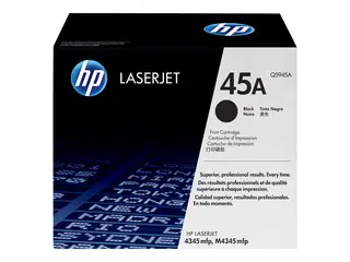 HP 45A - Svart - original - LaserJet - tonerpatron (Q5945A) for LaserJet 4345mfp, 4345x, 4345xm, 4345xs, M4345, M4345x, M4345xm, M4345xs