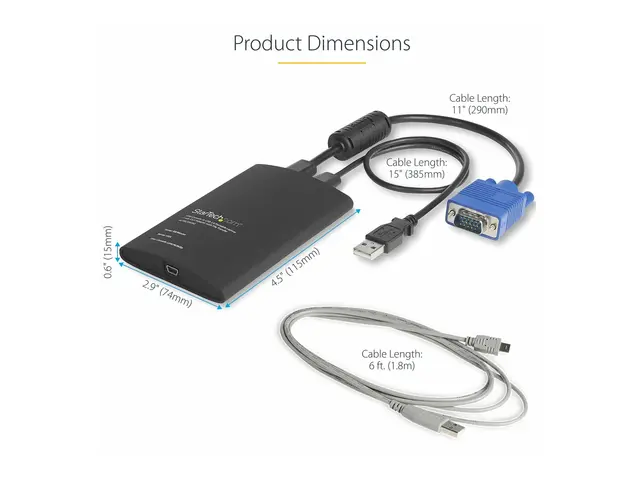 StarTech.com USB Crash Cart Adapter - File Transfer & Video - Port...