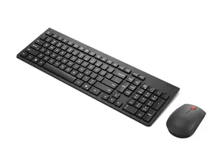 Lenovo Essential Wireless Combo Gen 2 Tastatur- og mussett - trådløs - 2.4 GHz - QWERTY - Nordisk - svart - brun boks