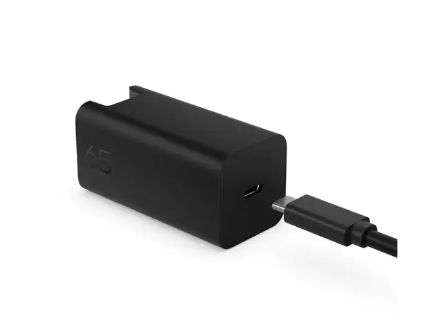HP GaN Wall Charger - USB-C-strømadapter AC 115/230 V 65 watt svart