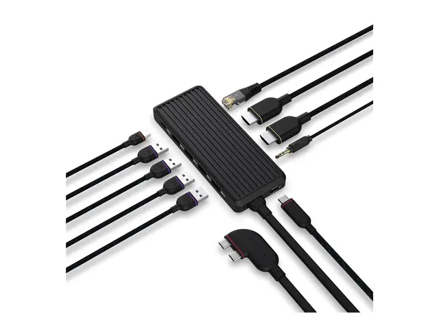 Unisynk - dokkingstasjon USB-C 3.1 x 2 HDMI 1GbE