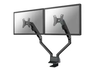 Neomounts FPMA-D750DBLACK2 - Monteringssett (skrivebordsmontering) full bevegelse - for 2 LCD-skjermer - svart - skjermstørrelse: 10"-32" - klemmemonterbar, malje