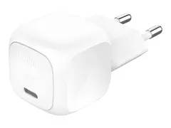 Belkin BoostCharge - Strømadapter - kompakt 20 watt - Power Delivery 3.1, Fast Charge (USB-C) - hvit